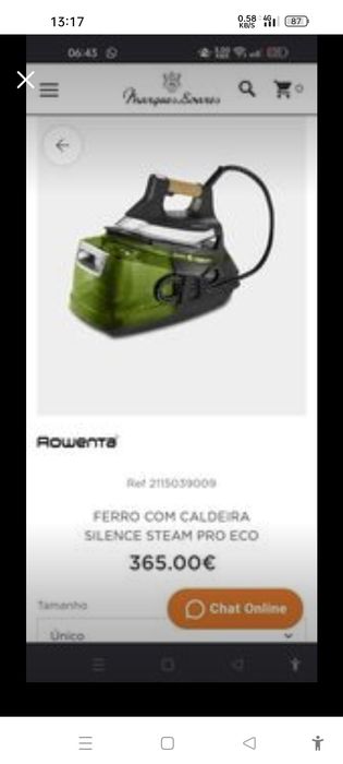 Caldeira de engomar Rowenta