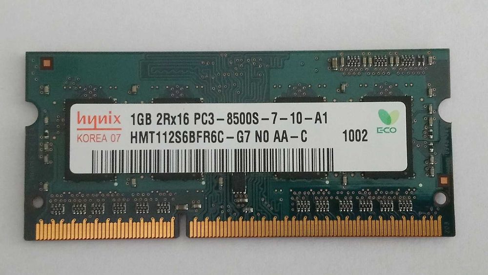 Оперативна пам'ять 1GB DDR3 1066 Hynix ноутбучна
