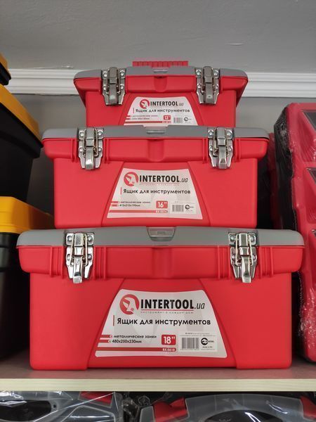 Комплект ящиков с метал. замком для инструментов 3шт INTERTOOL BX-0503