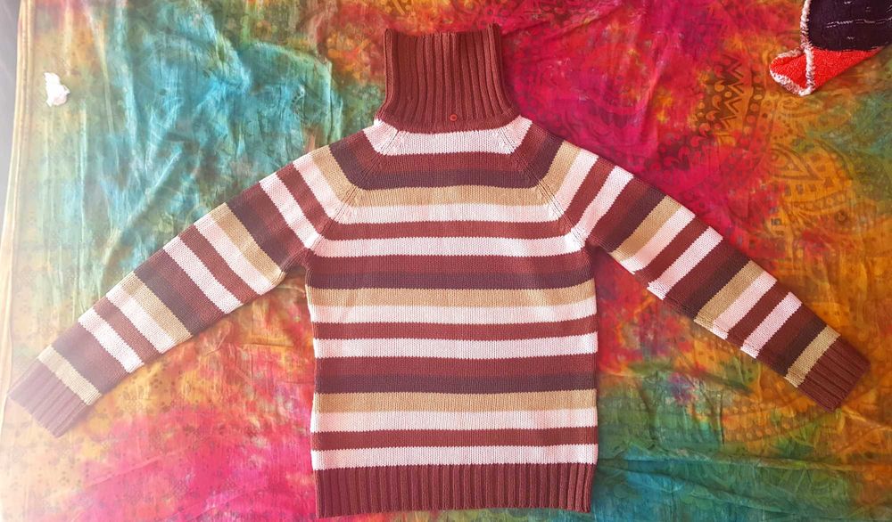 Golf w paski brązowe zielone firmy St Bernard