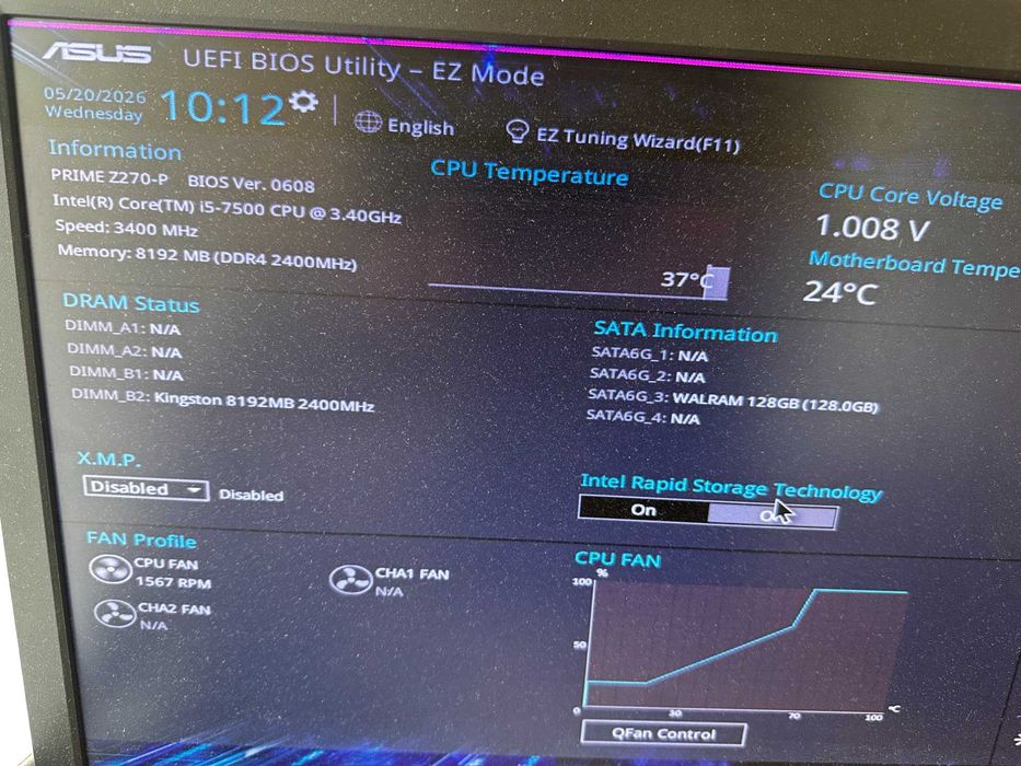 Комплект материнська плата Asus Prime Z270-P s1151 + Процесор i5 7500