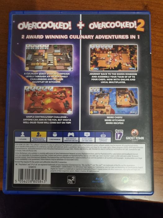 Jogo ps4 overcooked + overcooked 2