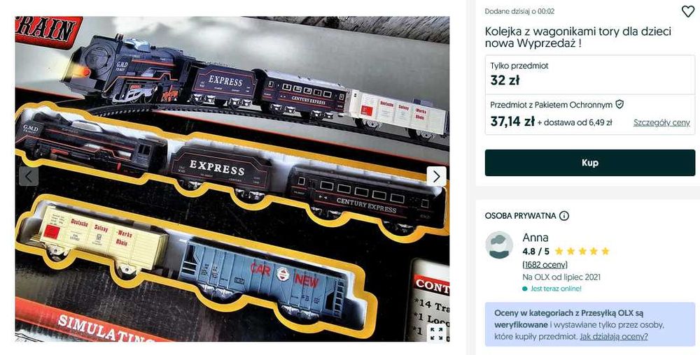 Zestaw dwóch kolejek elektrycznych nowe