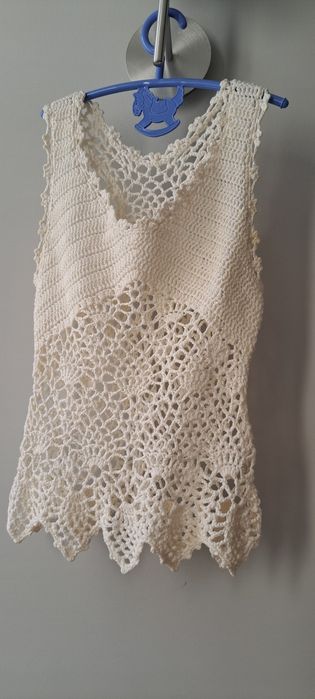 Top renda branco s