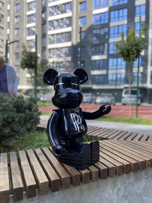 キャラクターグッズ BE@RBRICK Rolls-Royce 400% 400%Bearbrick Rolls-Royce Double R BrightBlack Action Figure