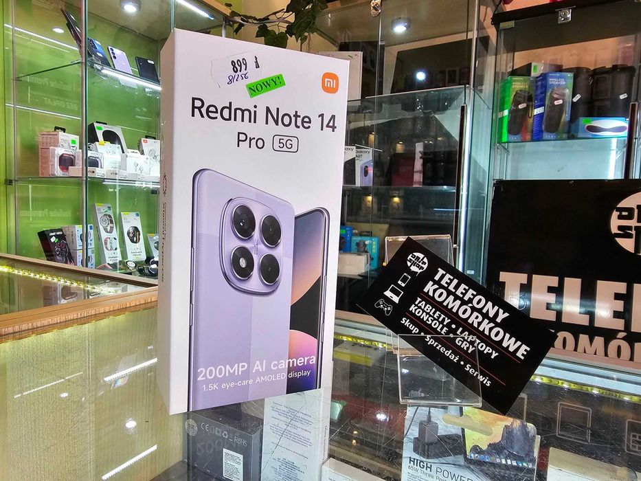 Redmi Note 14 Pro 5G 8/256 Black Nowy Gwarancja24/SklepGSM/Lwsk