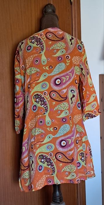 Túnica / Blusa Boho 100% Algodão Sipecusa (Tam. M) – Padrão Paisley