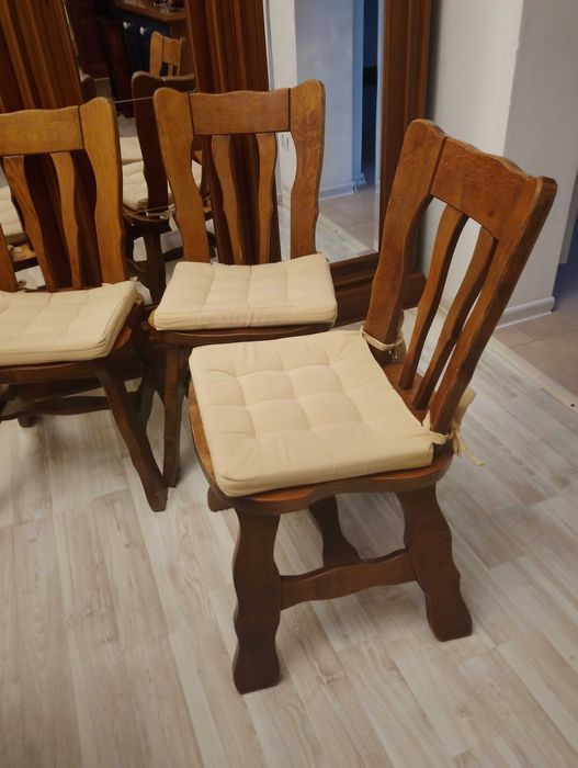 Drewniane dębowe krzesła 6szt