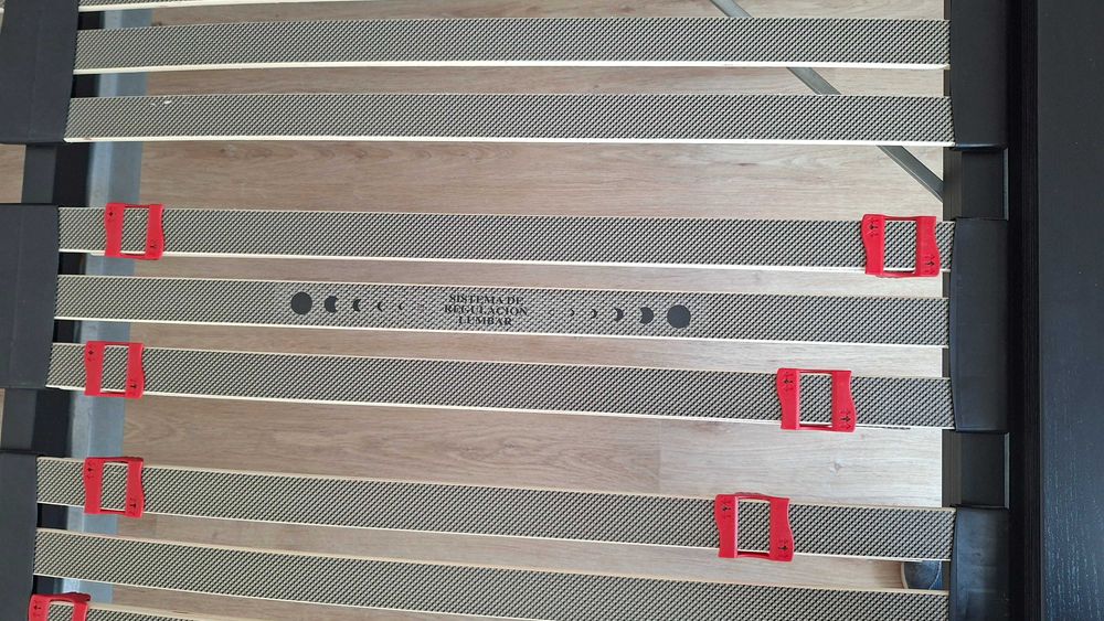 Cama de casal 160x200 cm Ikea Malm preta com estrado