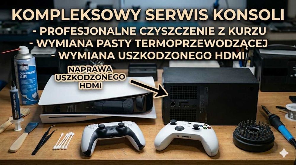 Czyszczenie Wymiana-Naprawa uszkodzonego hdmi w konsoli Ps5 Xbox