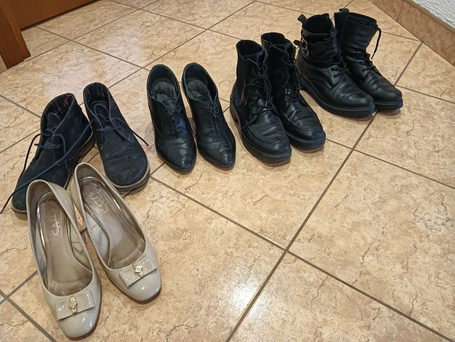 Buty skórzane zamszowe rozmiar 39
