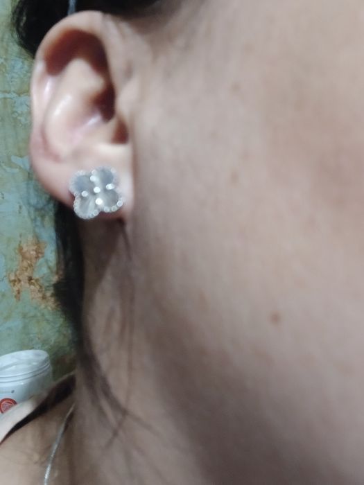 Срібні сережки-гвоздики