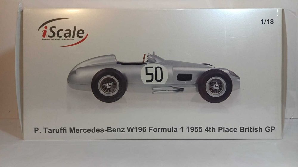 1/18 1955 Mercedes W196 F1 #50 Piero Taruffi british gp  - Iscale