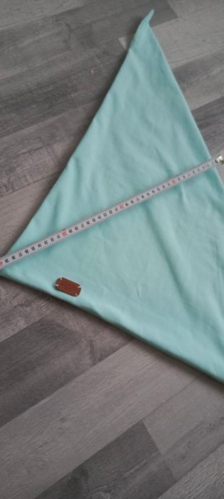 Miętowy pistacjowy zestaw czapka turban i chusta 40/42/44 nowy