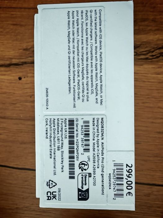 Airpods pro 2, original, bought in Apple store