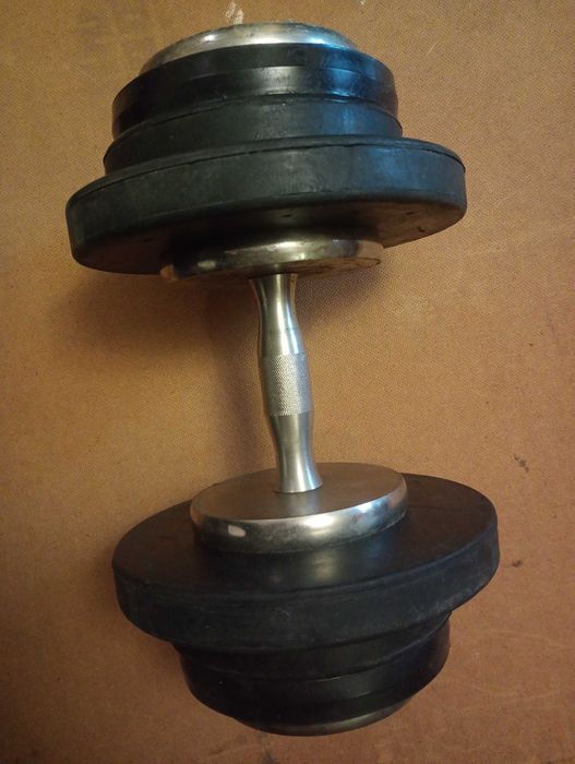 Гантели 60 кг, прорезиненные, разборные, 2 штуки