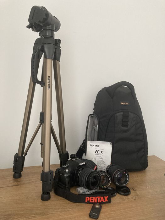 ‼️ PENTAX Kx, 3 objektywa, plecak, statyw. Jak Nikon, Sony, Canon