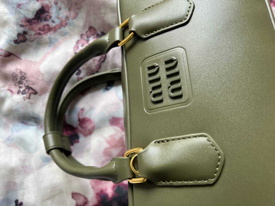Miu Miu Torebka nowa zielona Arcadie leather bag Tundra green