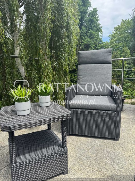 Zestaw Rozkładanych Foteli Wypoczynkowych Taras/Ogród Z Podnóżkami