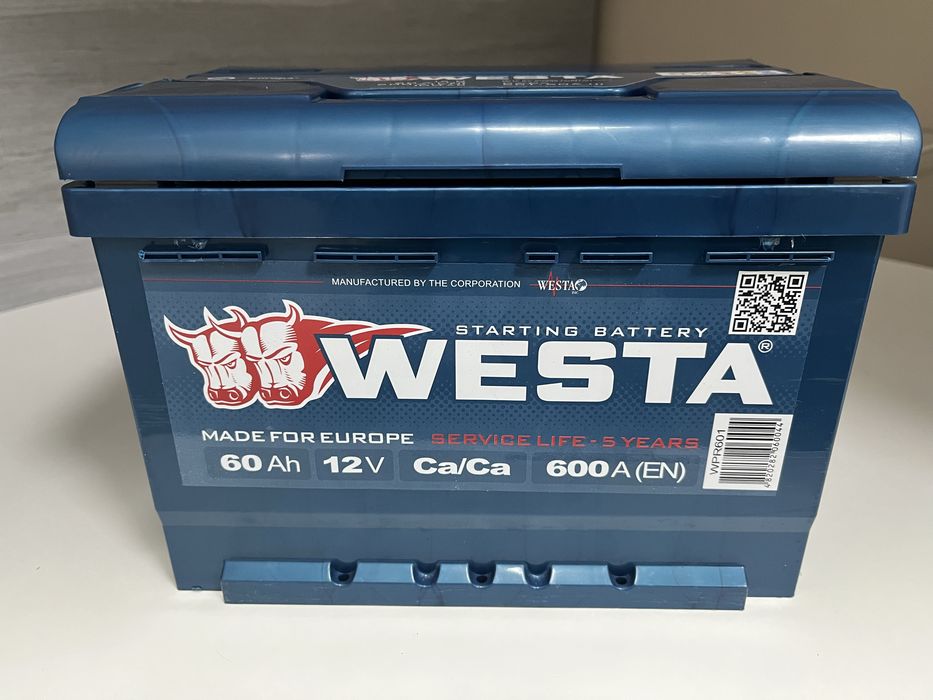 Автомобильный аккумулятор WESTA 6CT-60 А