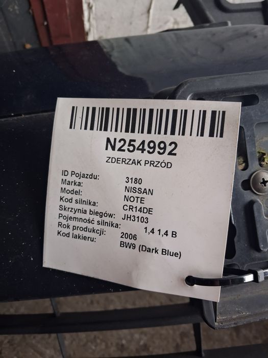 Zderzak nissan note