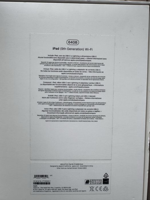 iPad Apple 9ª Geração Prata