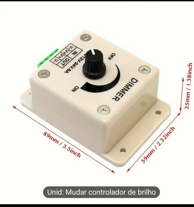 Constrolador de brilho DIMER 12v -24v
