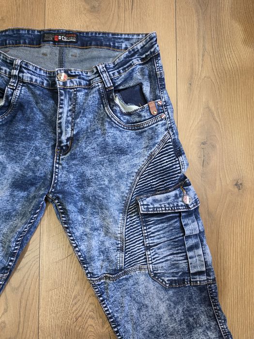 DTGreen Jeans – spodenki jeansowe bojówki męskie W34.