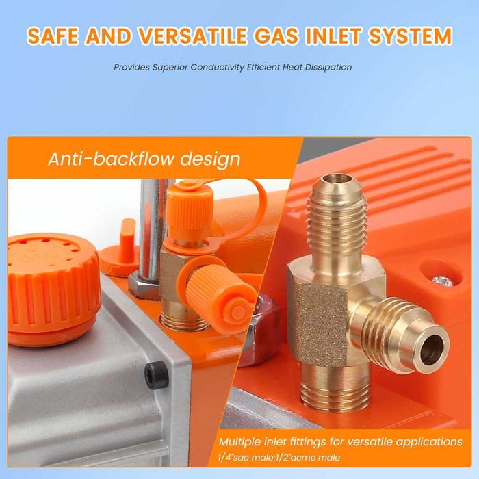 Bomba de Vácuo para HVAC/Refrigeração - Motor de Cobre, 3.5 CFM NOVO