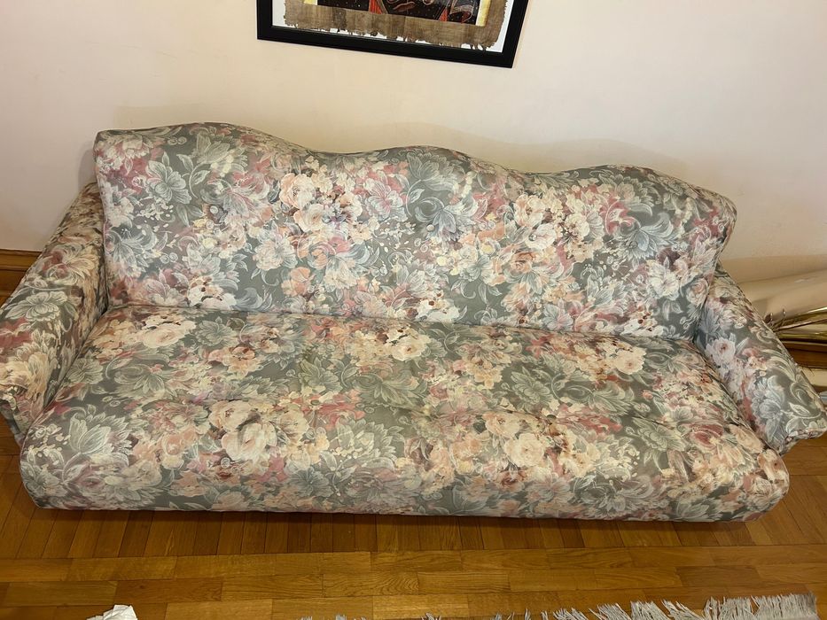 Sofa + 2 fotele + 2 pufy | Komplet