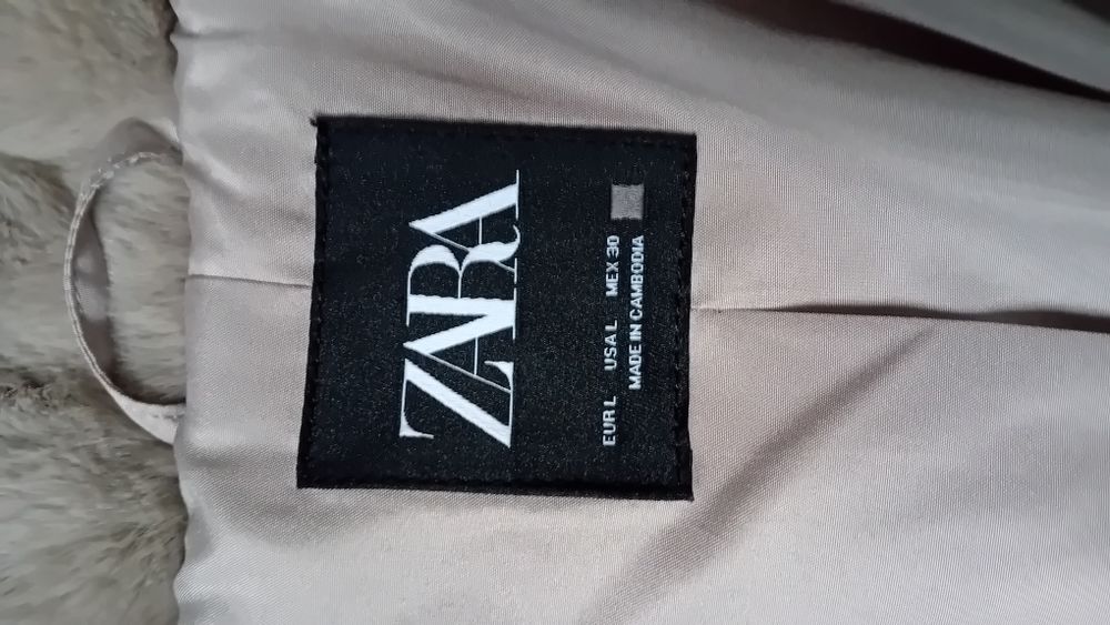Futro Zara Płaszcz