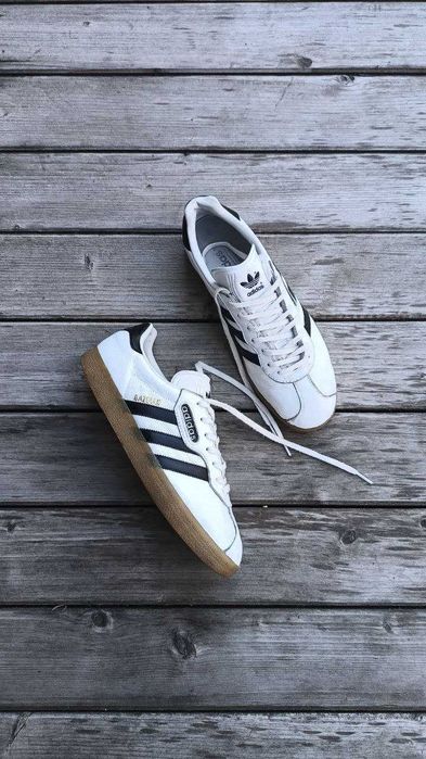 Adidas gazelle super vintage white/ core black/ gum discount
