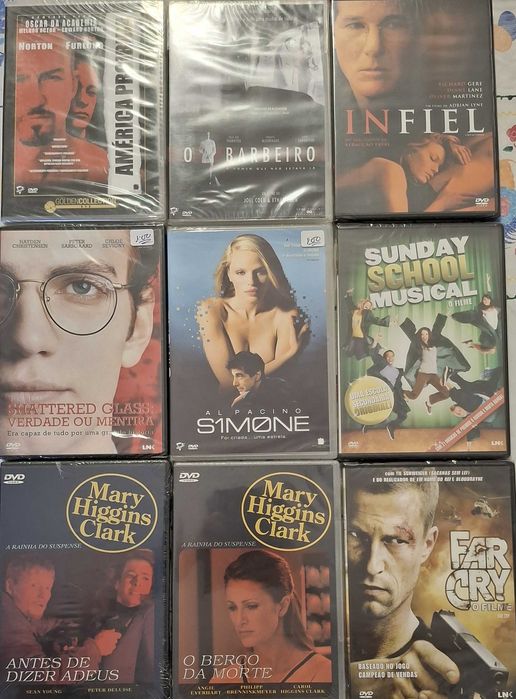 Filmes DVDs - novos e selados (O valor indicado é por 1 DVD)