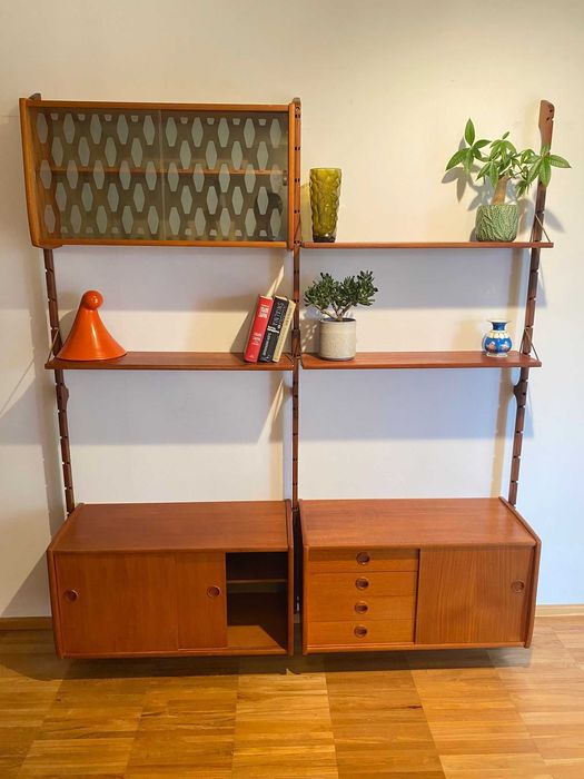 Skandynawski regał wiszący vintage lata 70te