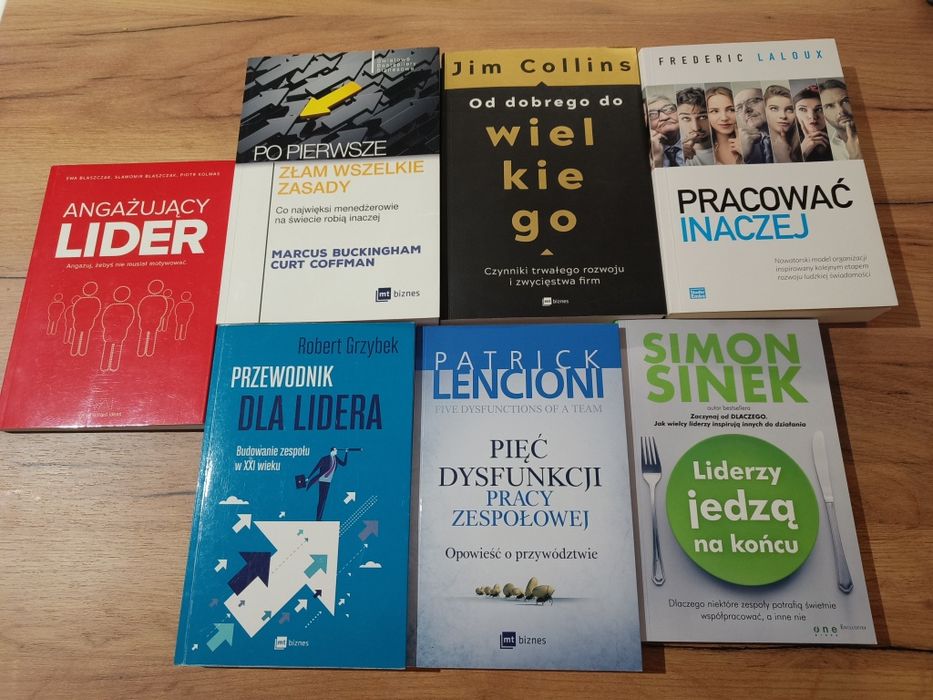 Lider, zespół, praca zespołowa, zarządzanie zestaw książek
