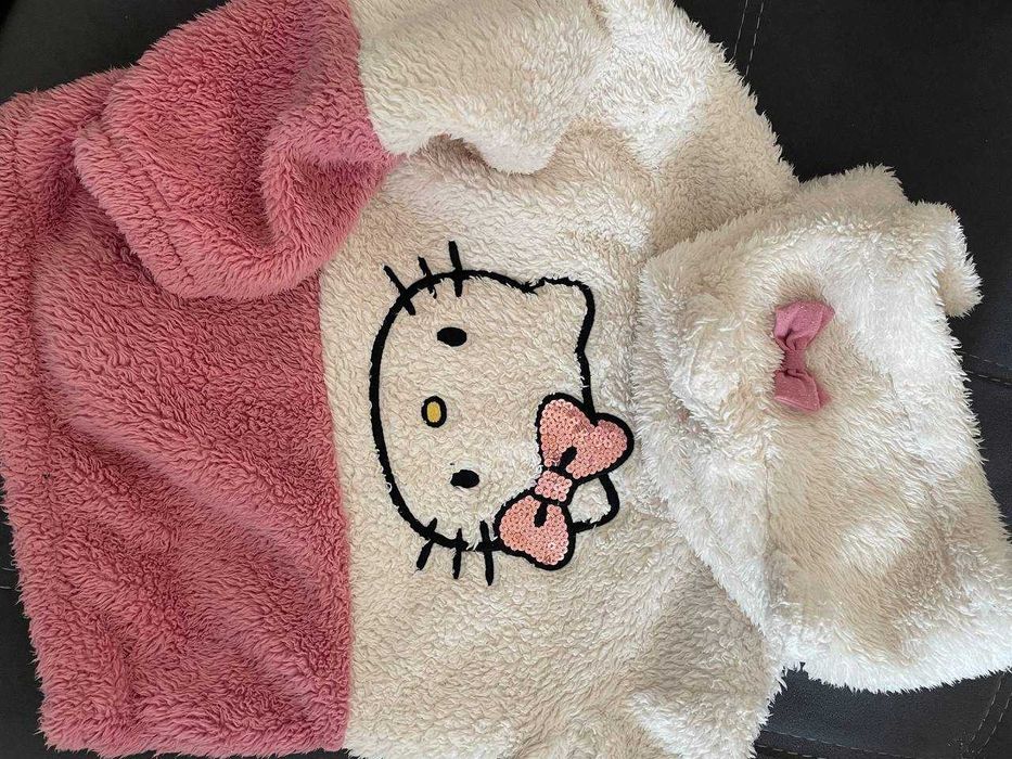 Плюшева худі-куртка "Hello Kitty" з вушками