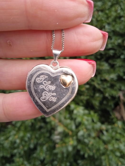 Браслет серебряный 925 проба , кулон Локет винтаж