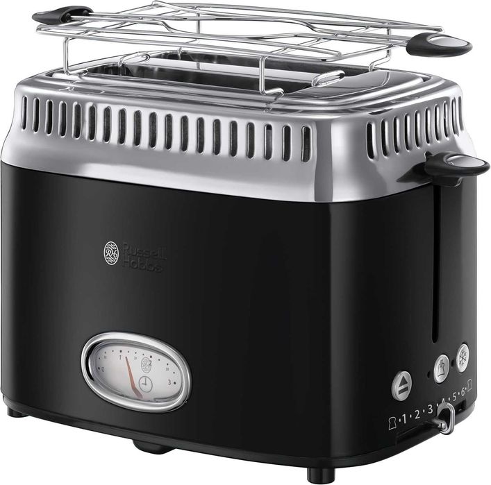 Тостер Russell Hobbs Retro Black 21681-56 [Клас енергоспоживання A+]