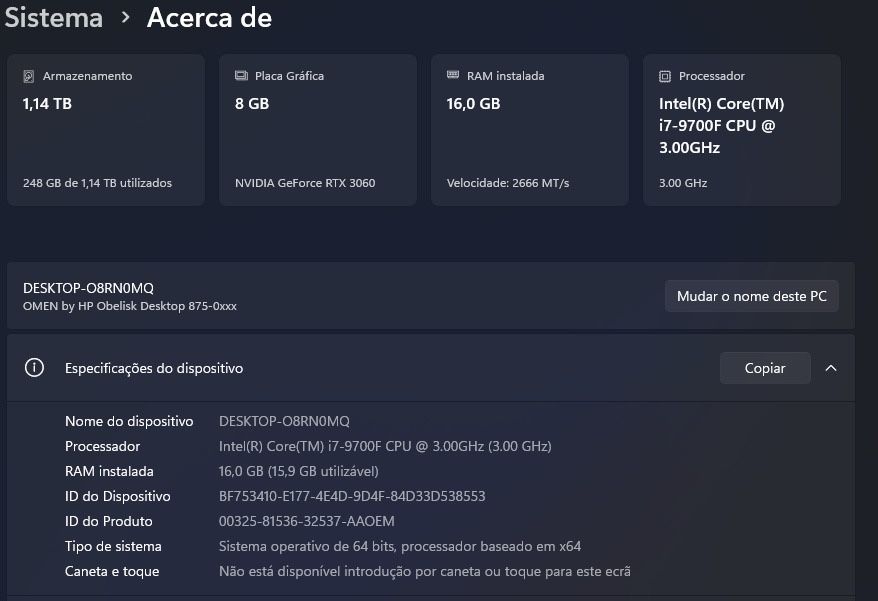 - TROCO POR PS5 PRO - Pc Gamer i7-9700F & RTX 3060 & 16Gb de RAM