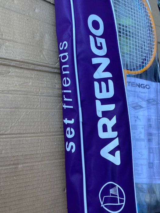 Conjunto de jogo com campo para badminton da Artengo
