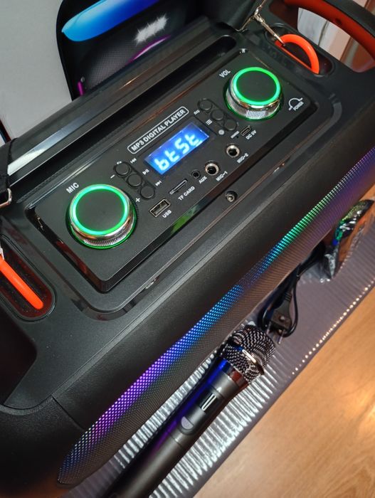 Блютуз караоке акустика Temeisheng-02(SD,USB, FM) ПультДУ,микрофон