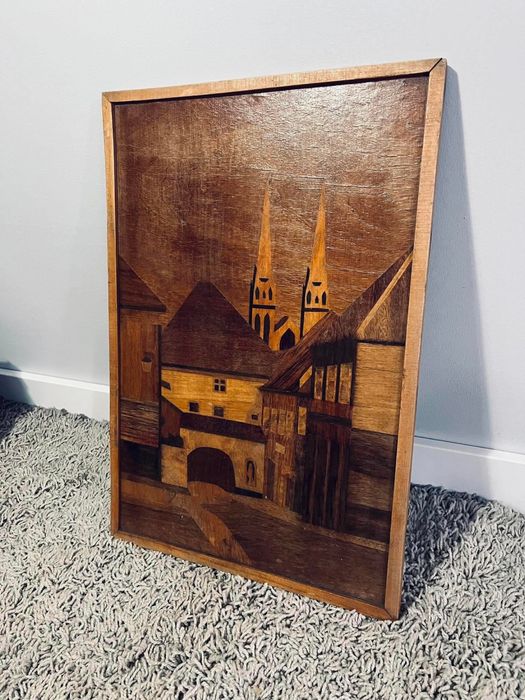 Piękny stary obraz obrazek w ramie dekoracja