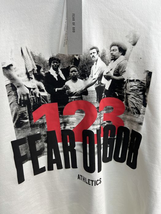 Худі Fear OF God x RRR123 Stop Running White — zdjęcie 3