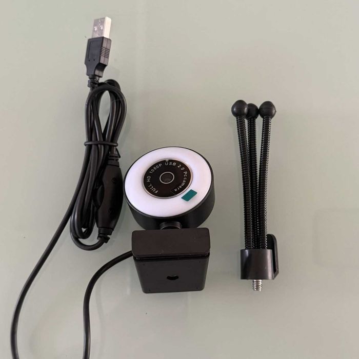 Веб камера full HD 1080P з вбудованим мікрофоном підсвіткою триногою