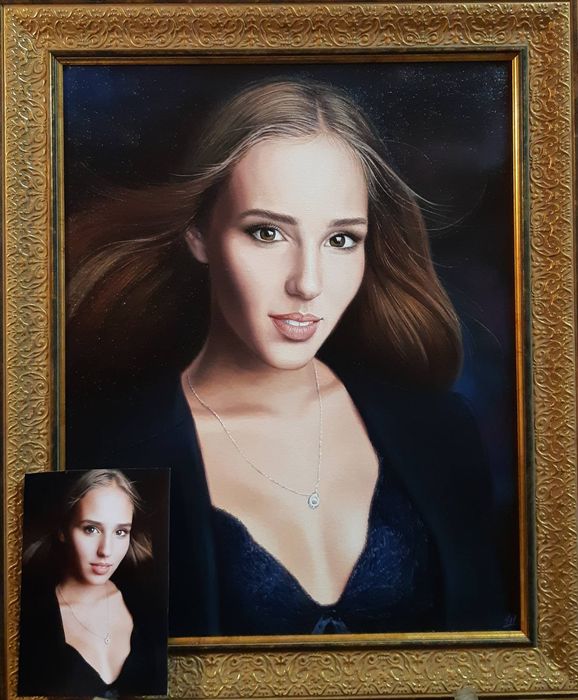 Портрет на полотні олійними фарбами
