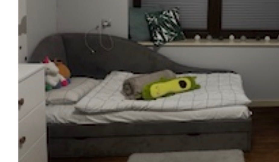 Łóżko szare 90x180 cale tapicerowane