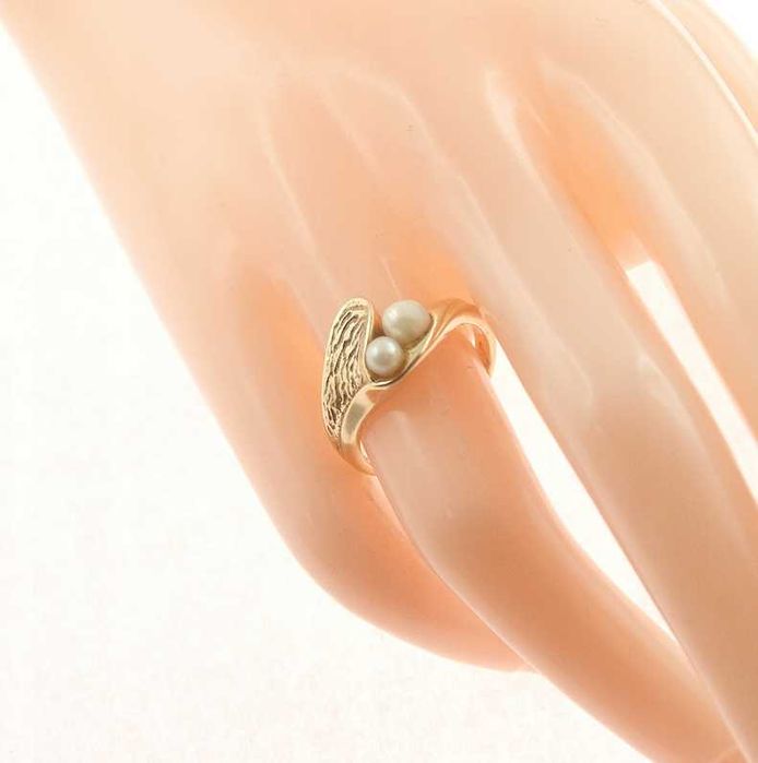 Klasyczny Złoty Pierścionek PERŁA ZŁOTO p.585 roz.17