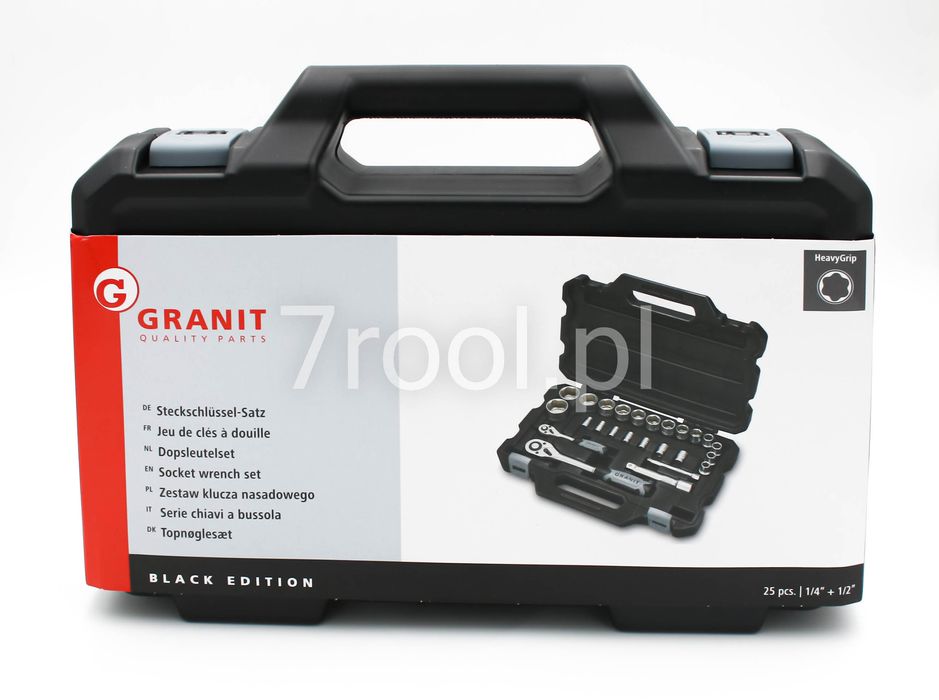 Zestaw kluczy nasadowych 25-el.