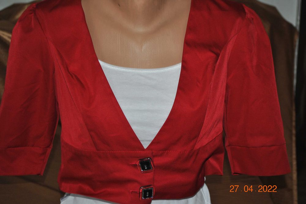 zakiet na sukienke czerwony 42