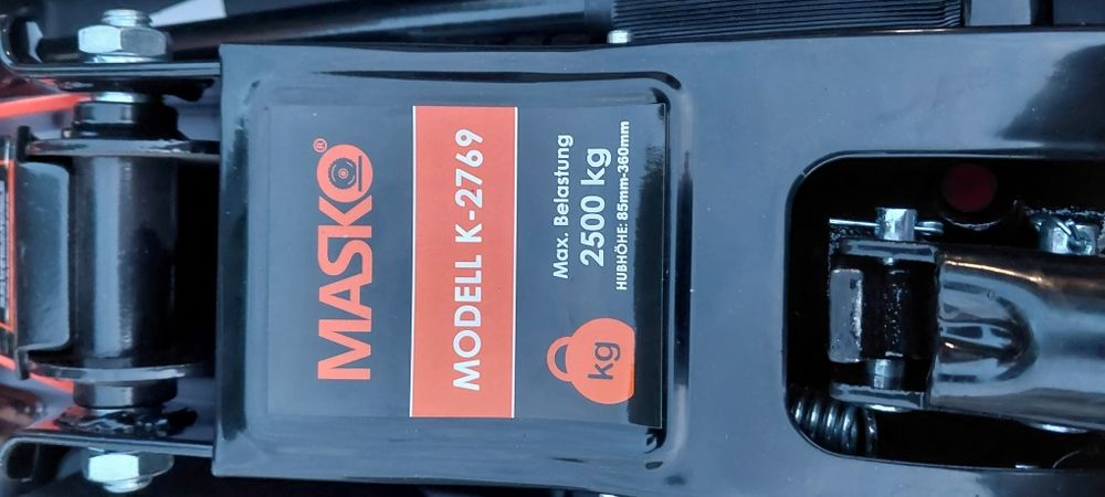 Podnośnik hydrauliczny płask masko i +2x podkładki gumowe + rękawice